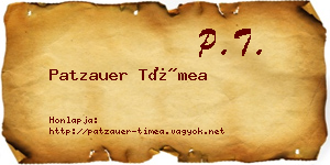 Patzauer Tímea névjegykártya