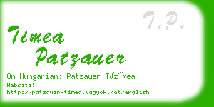 timea patzauer business card